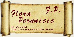 Flora Peruničić vizit kartica